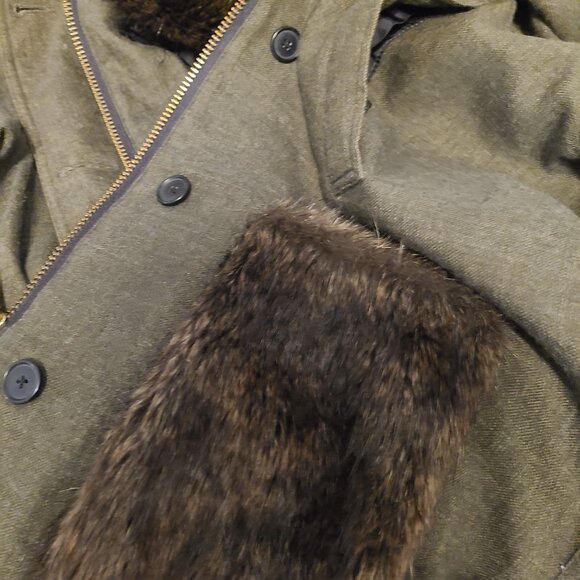 Smythe wool blend jacket with faux fur - Picture 7 of 13